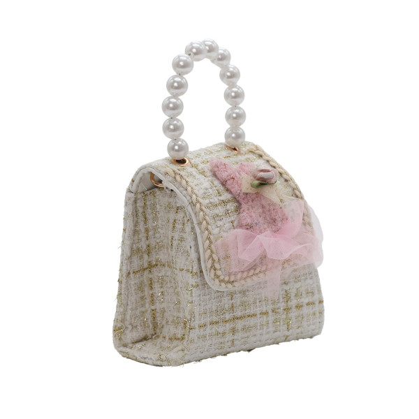 Lillo&Pippo torbica sa perlama, bež 