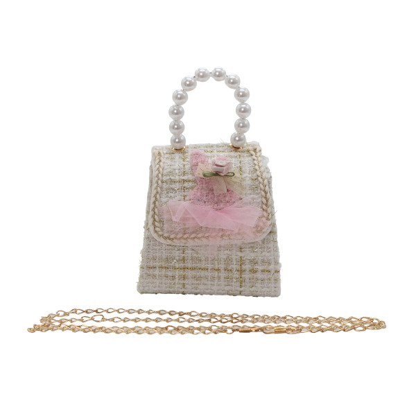 Lillo&Pippo torbica sa perlama, bež 