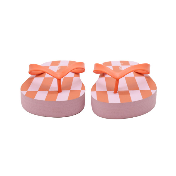 Be Cute japanke za plažu, roze sa prugama 