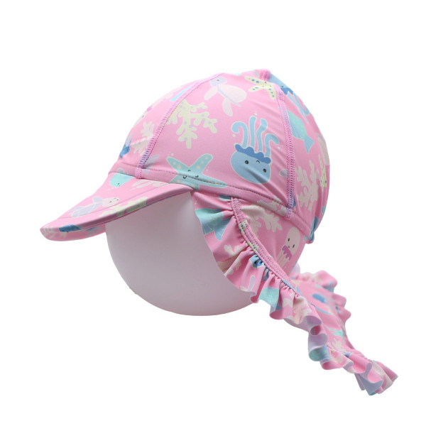 Lillo&Pippo jednodelni kupaći + kapa, devojčice 