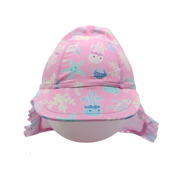 Lillo&Pippo jednodelni kupaći + kapa, devojčice 