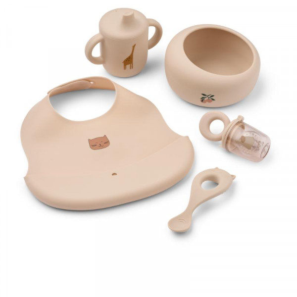 Liewood set za hranjenje 5pcs Mileah,Apple blossom 