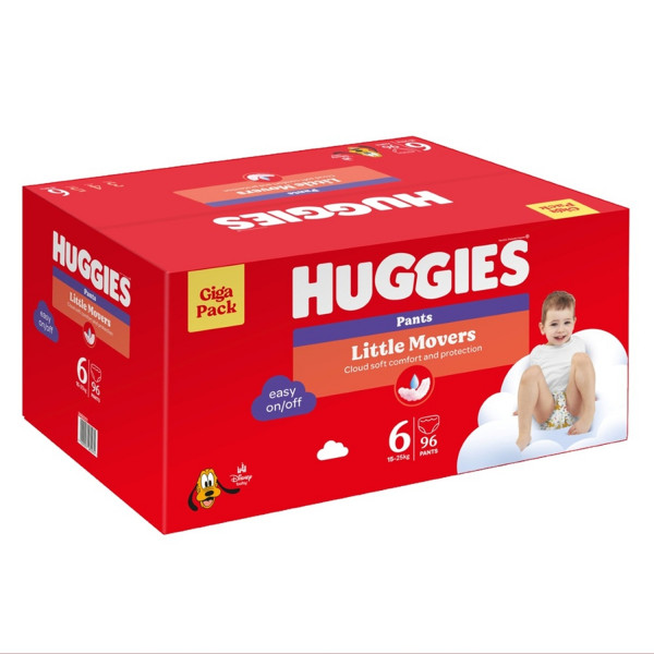 Huggies pel.pants  little moversBOX 6 15-25kg96kom 