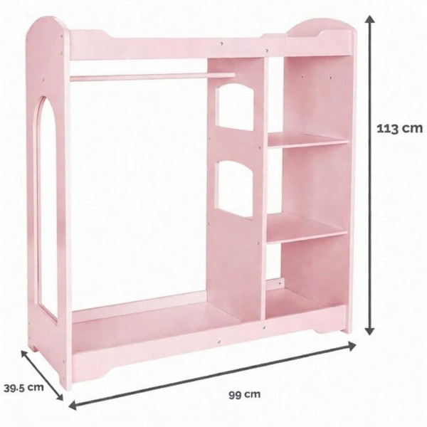 Cute&cool HOME drveni garderober roze 