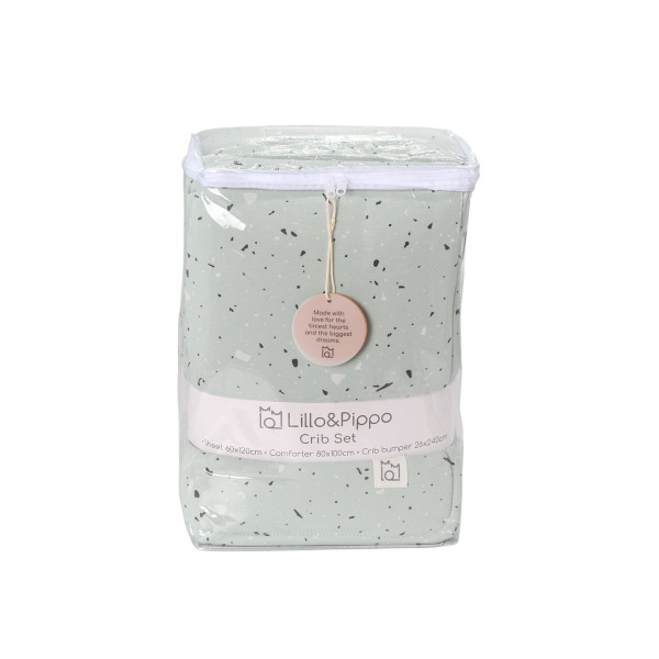Lillo&Pippo punjena posteljina 3/1, Terrazzo Blue 