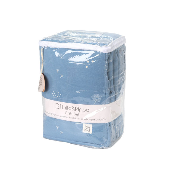 Lillo&Pippo punjena posteljina 3/1, Blue Wish 