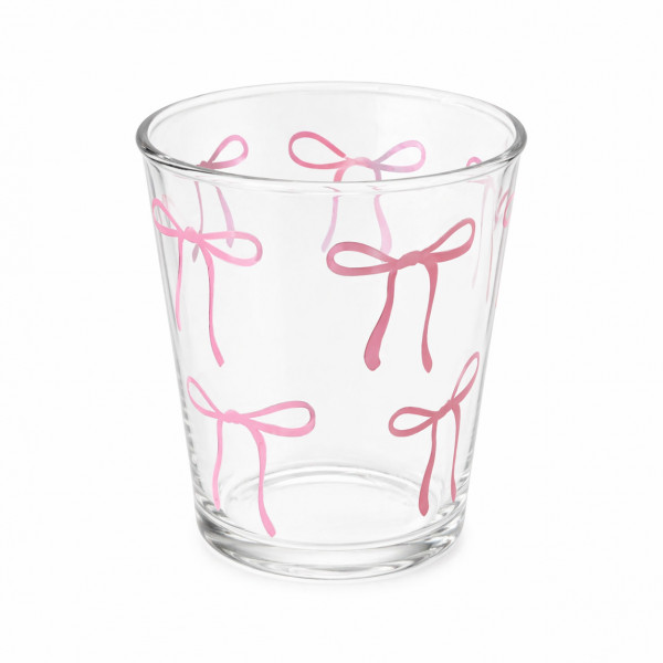 Cute&Cool HOME staklena čaša mašnice, 350ml 