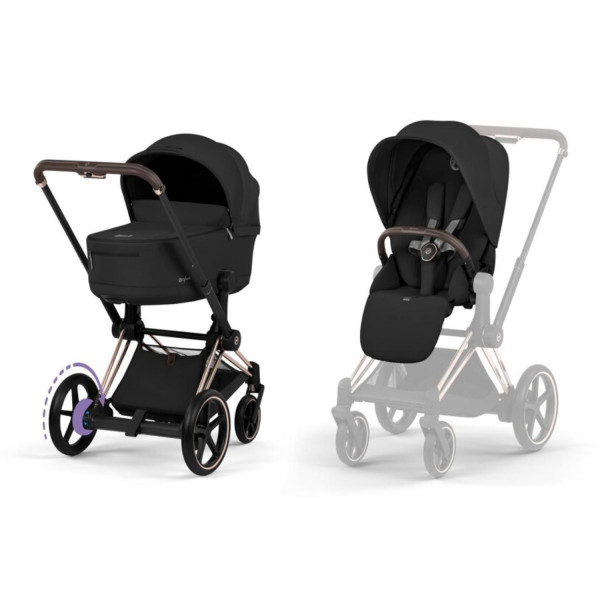 Cybex duo sistem ePriam, Sepia Black (rosegold) 