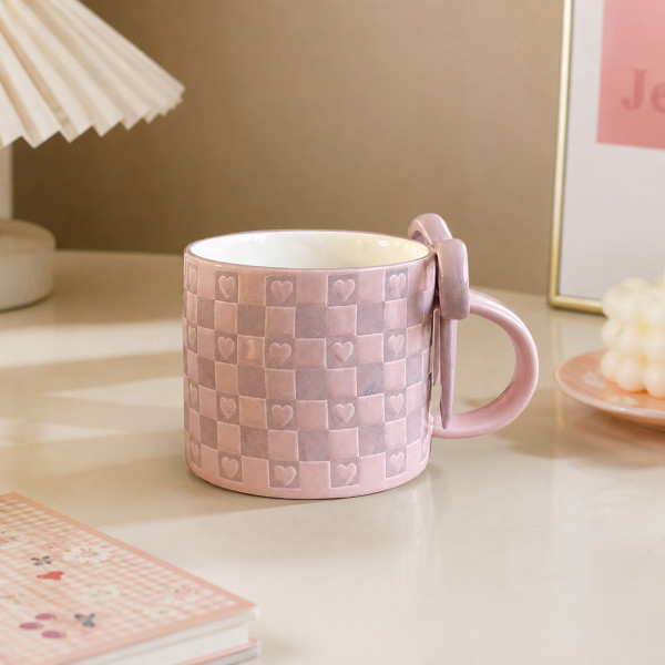 Be Cute keramička šolja, srce roze 