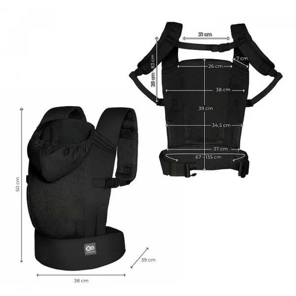 Kinderkraft kengur nosiljka Carrybee Black 