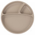 Minikoioi silikonski tanjir Portions Bubble Beige