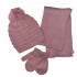 Lillo&Pippo set kapa, šal, rukavice za bebe roze 