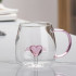 Cute&Cool HOME staklena šolja sa srcem, 400ml 