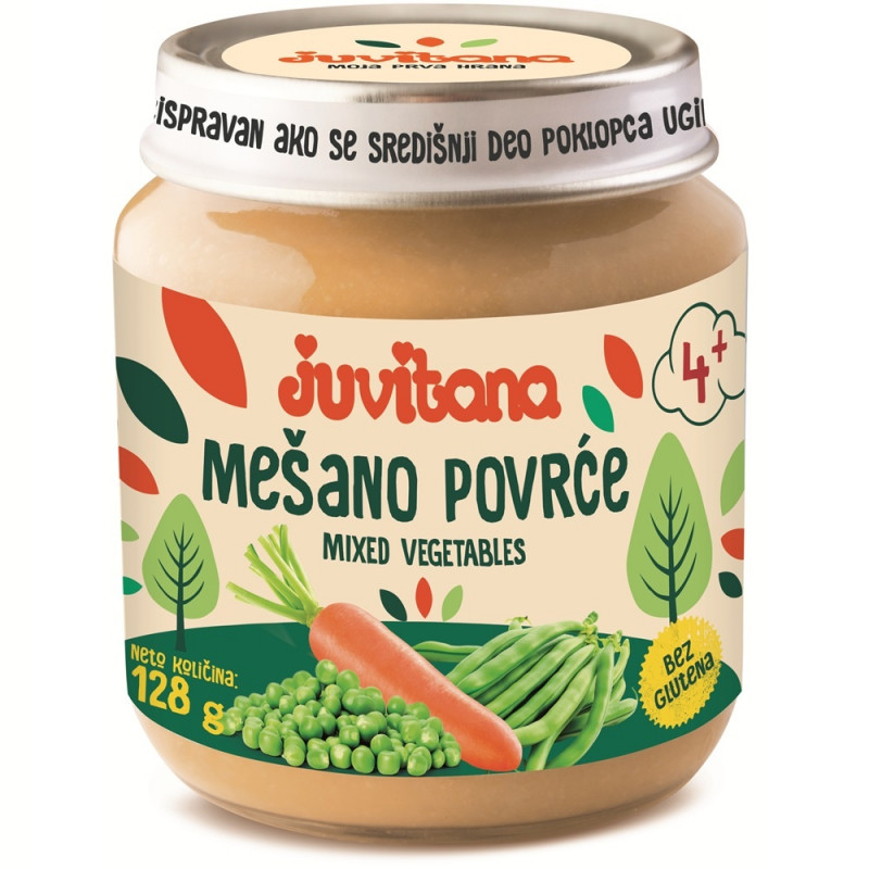 Juvitana kašica mešano povrće 128g 