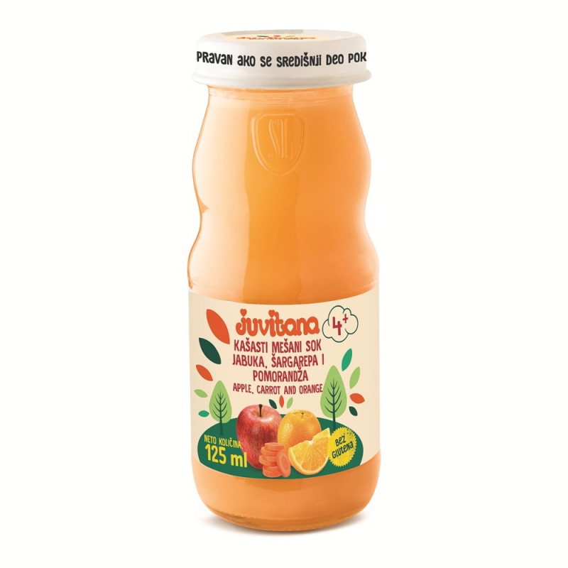 Juvitana kašasti sok jabuka, mrkva i pom. 125ml 