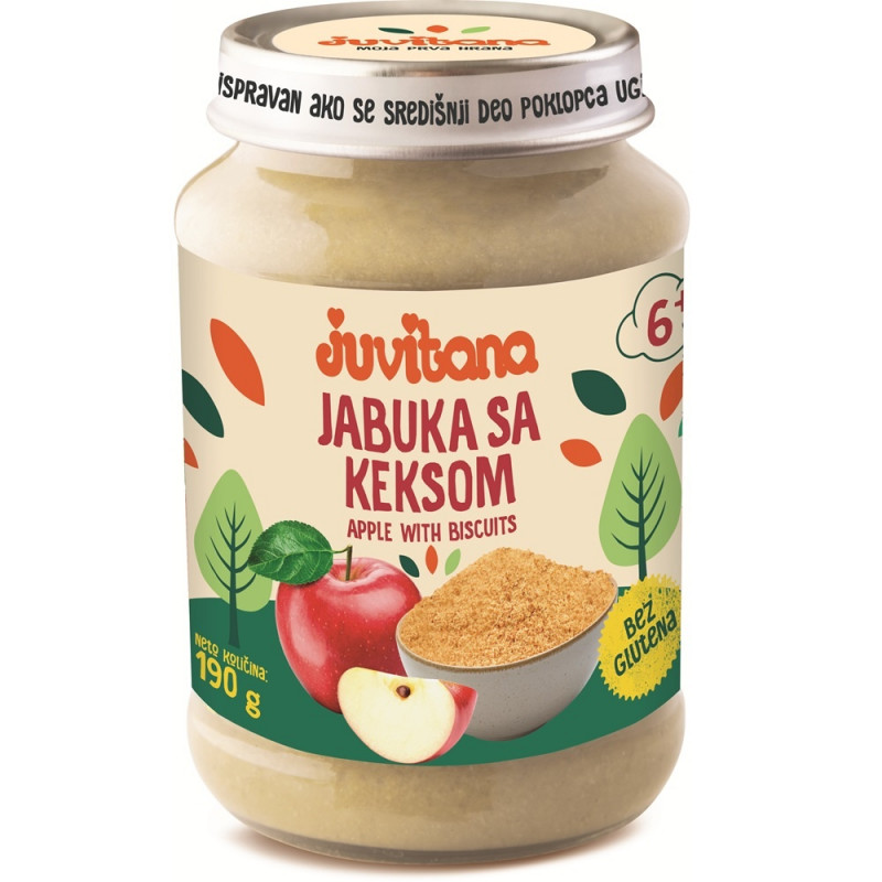 Juvitana kašica jabuka i keks 190g 