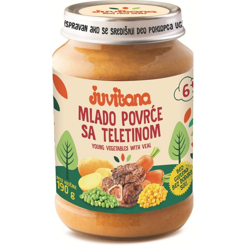 Juvitana kašica mlado povrće sa teletinom 190gr 