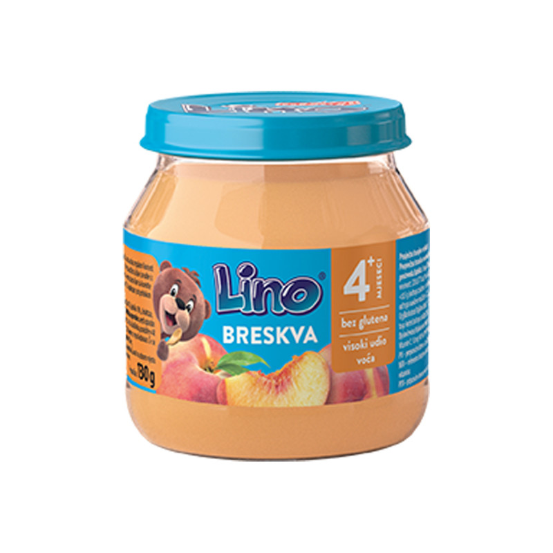 Lino kašica breskva 130g 