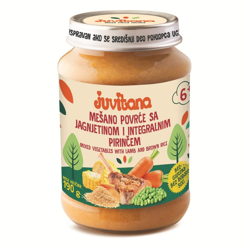 Juvitana kašica povrće sa jagnj. i int. pir. 190g 