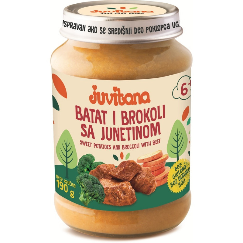 Juvitana kašica batat, brokoli i junetina 190g 