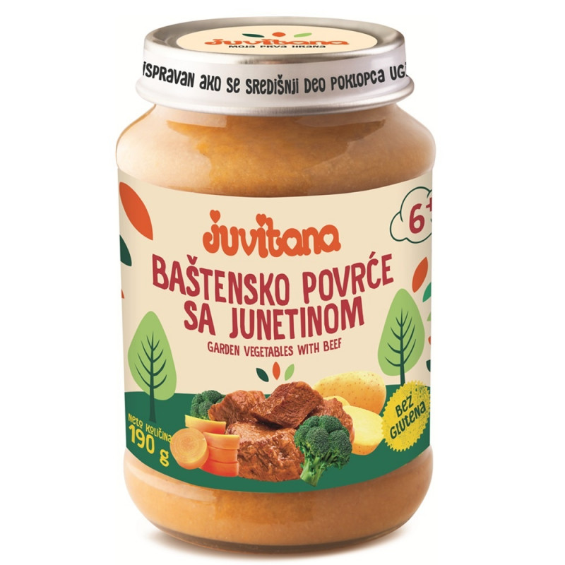 Juvitana kašica baštensko povrće sa junetinom 190g 