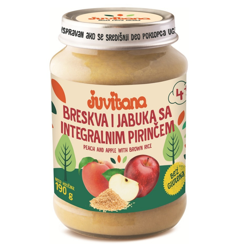 Juvitana kašica breskva i jabuka sa int. pir. 190g 