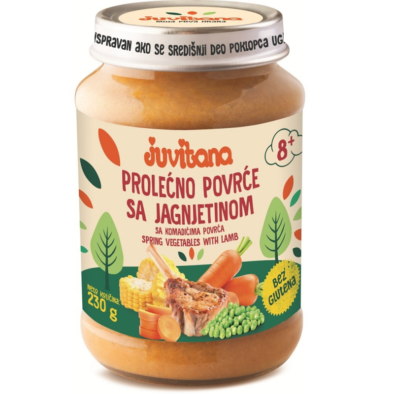 Juvitana kašica prolećno povrće sa jagnjeti. 230g 