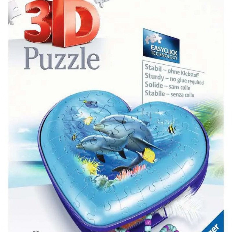 Ravensburger 3D puzzle Kutija srce sa delfinima 