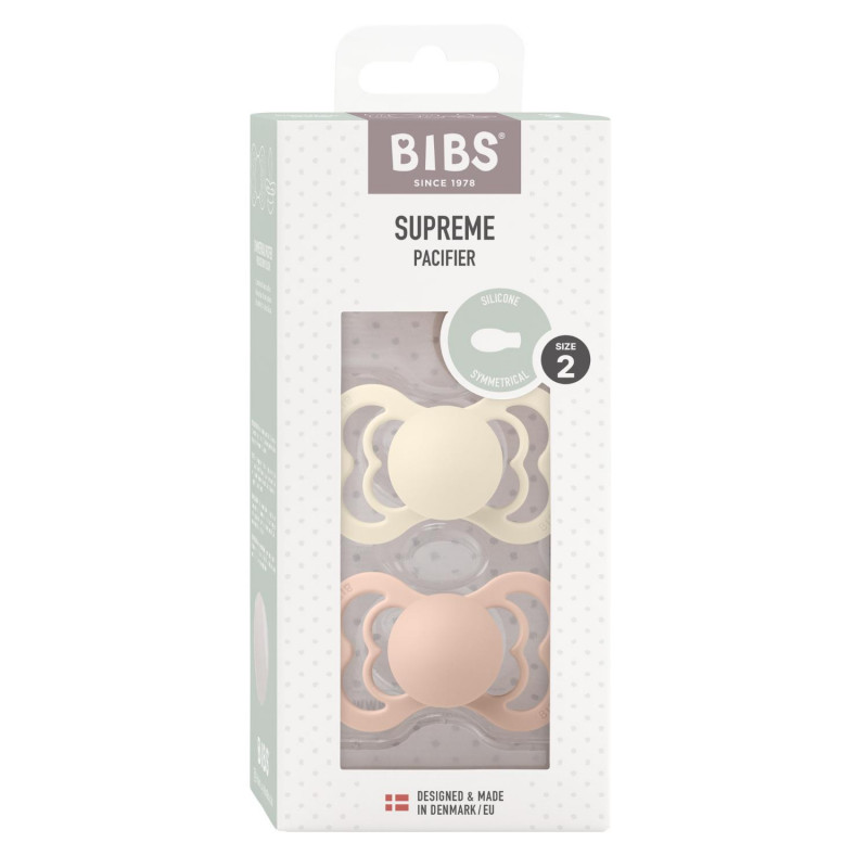 Bibs laža silikon Blush/Ivory veličina 2 