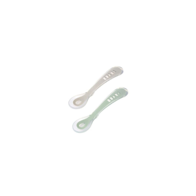 Beaba set erg. kašičica sa kutijom 2kom,grey/green 