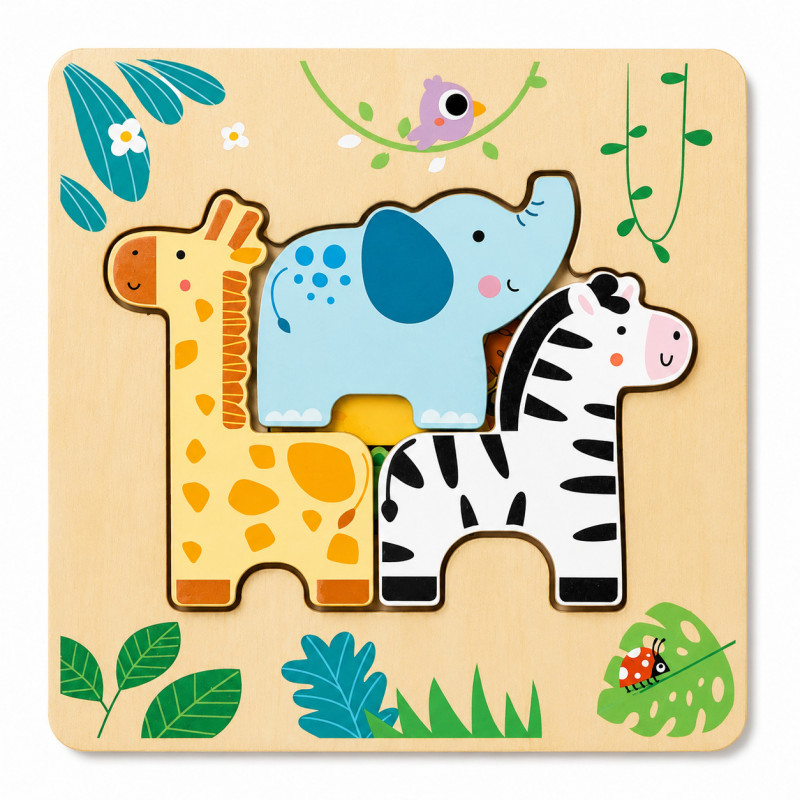 Cute&Cool drvena igračka višesl. umetaljka safari 