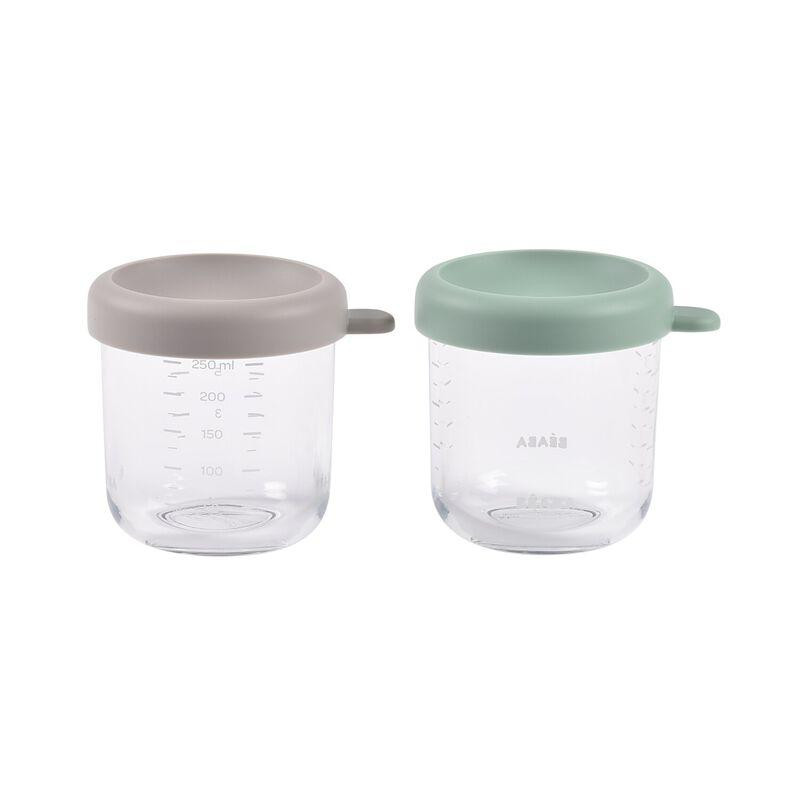 Beaba set od 2x250 ml staklene posude,S green/Gaze 