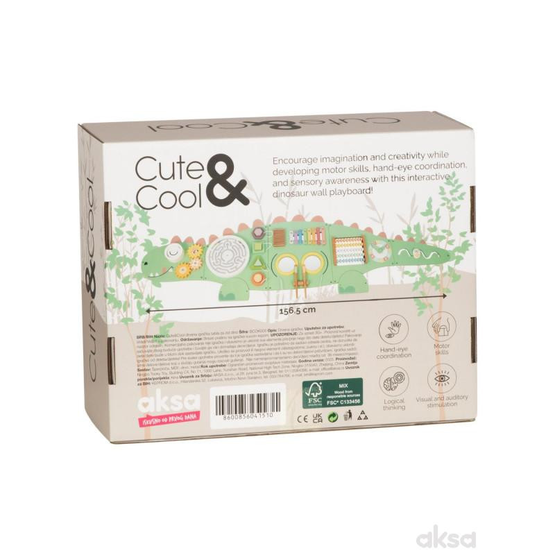 Cute&Cool drvena igračka tabla za zid dino 