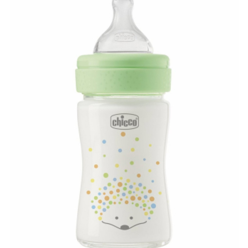 Chicco PE staklena flašica,uni,silikon,150ml 