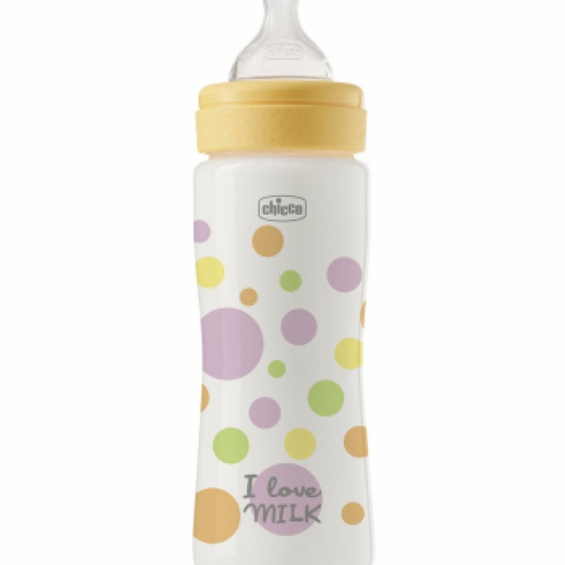 Chicco PE plastična flašica,silikon,dev.330ml 