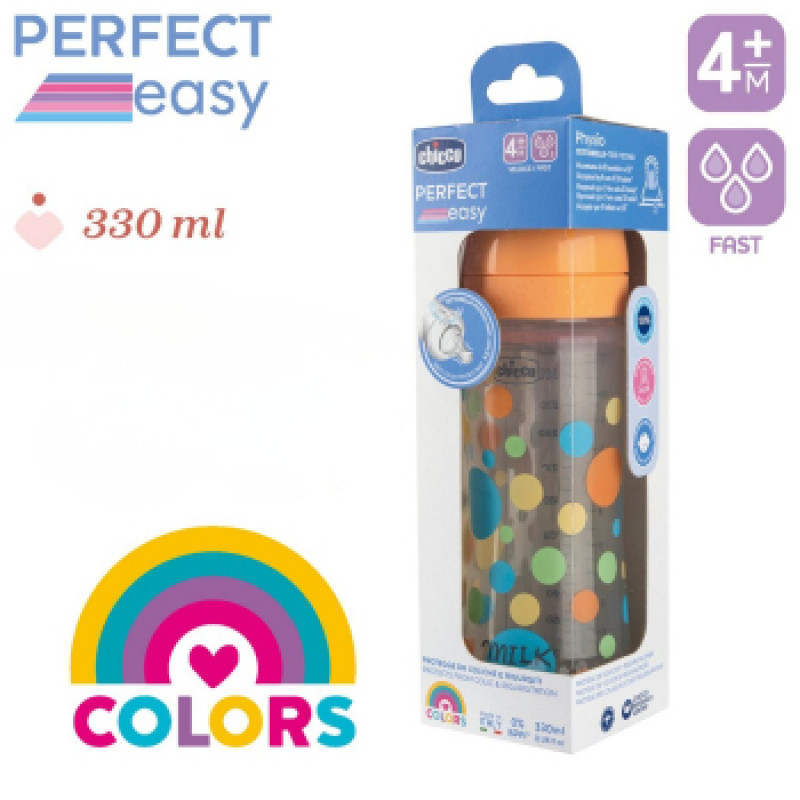 Chicco PE plastična flašica,silikon,deč.330ml 