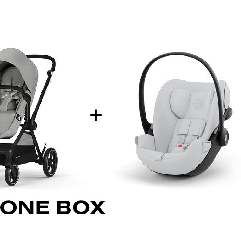 Cybex duo sistem Eos Cloud G, Stone Grey(Crni ram) 