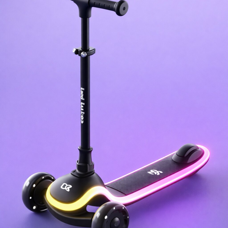 Troty trotinet Lights, crni 