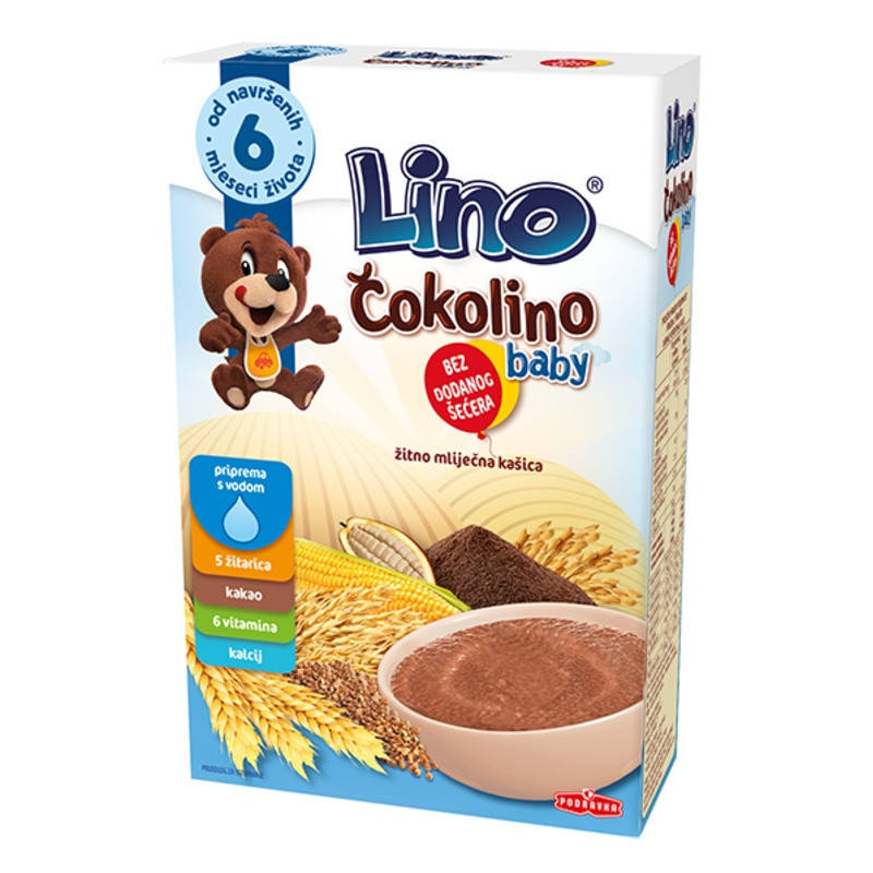 Lino mlečna instant kaša čokolino baby 210g 