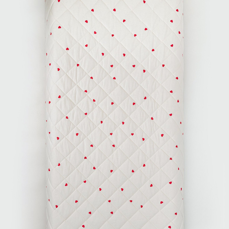 Stefan prekrivač dezen-frotir crveno srce, 200x200 