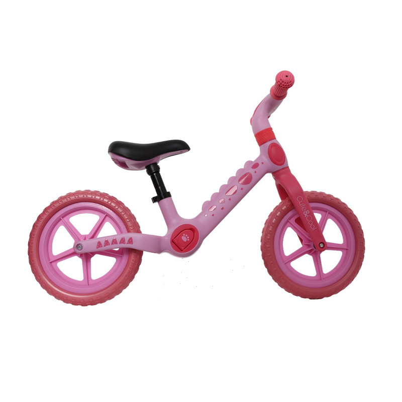 Cute&Cool balance bike dino roze 