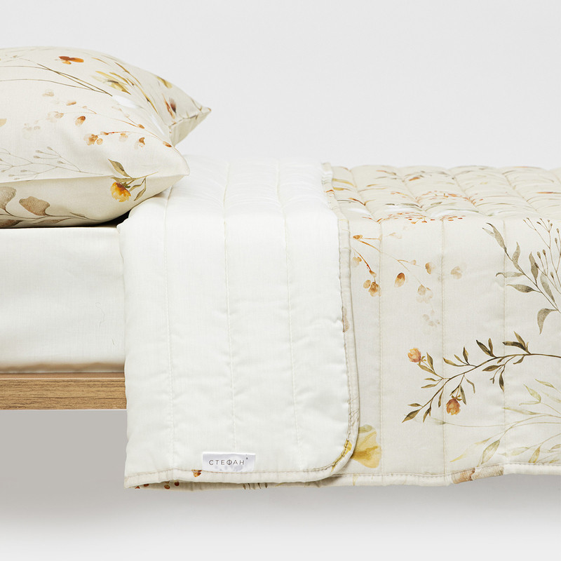 Stefan prekrivač pamučni saten cvetići, 140x200 