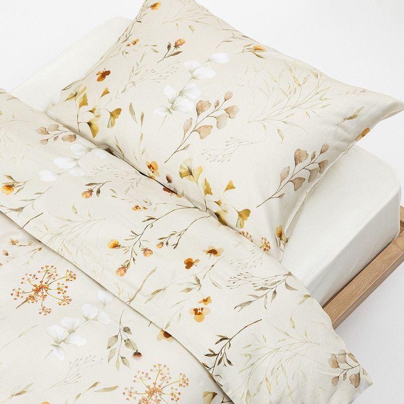 Stefan posteljina saten-pamuk cvetići 3/1, 200x200 