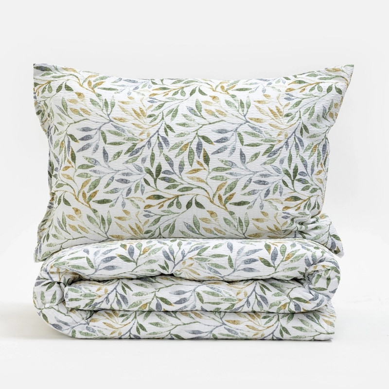 Stefan posteljina krep 3/1 oliva, 140x200 