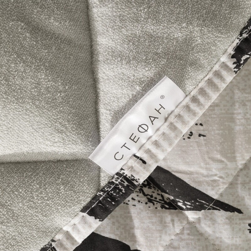 Stefan prekrivač crni listovi, 200x200 