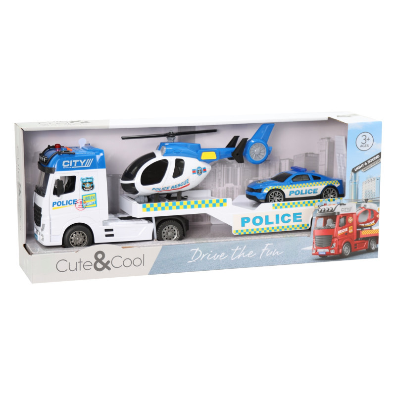 Cute&Cool police set 1:12, 59x14x23,5cm 