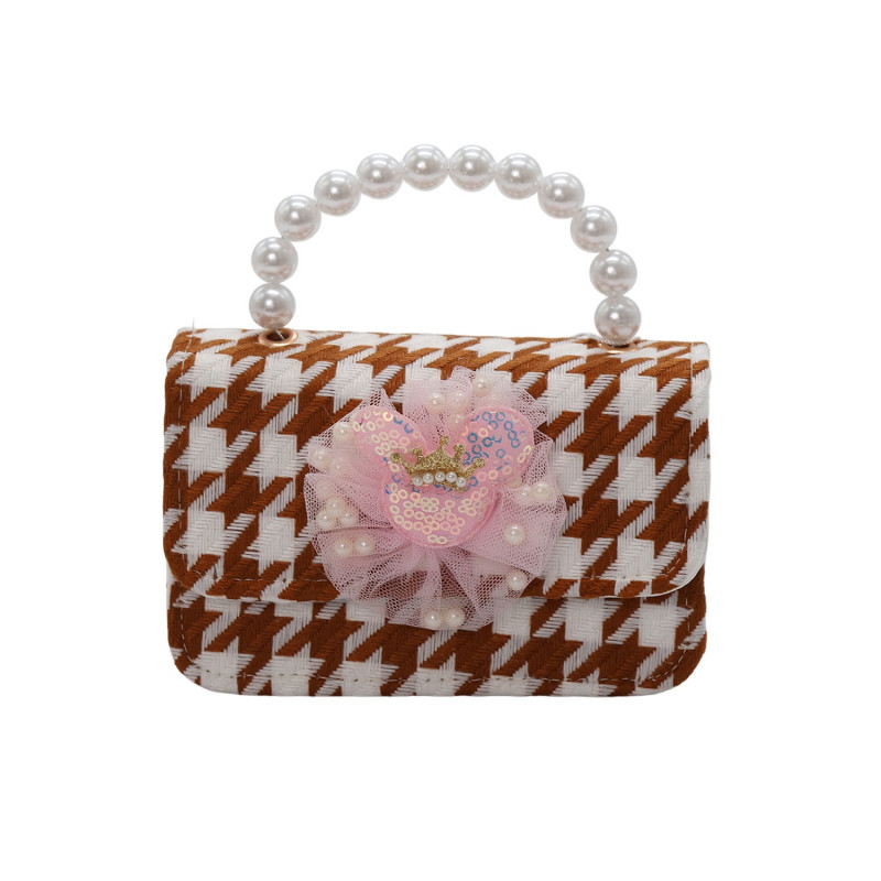 Lillo&Pippo torbica sa perlama, braon 