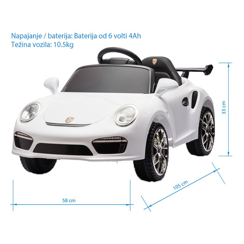 BBO auto na akumulator (6V), beli 