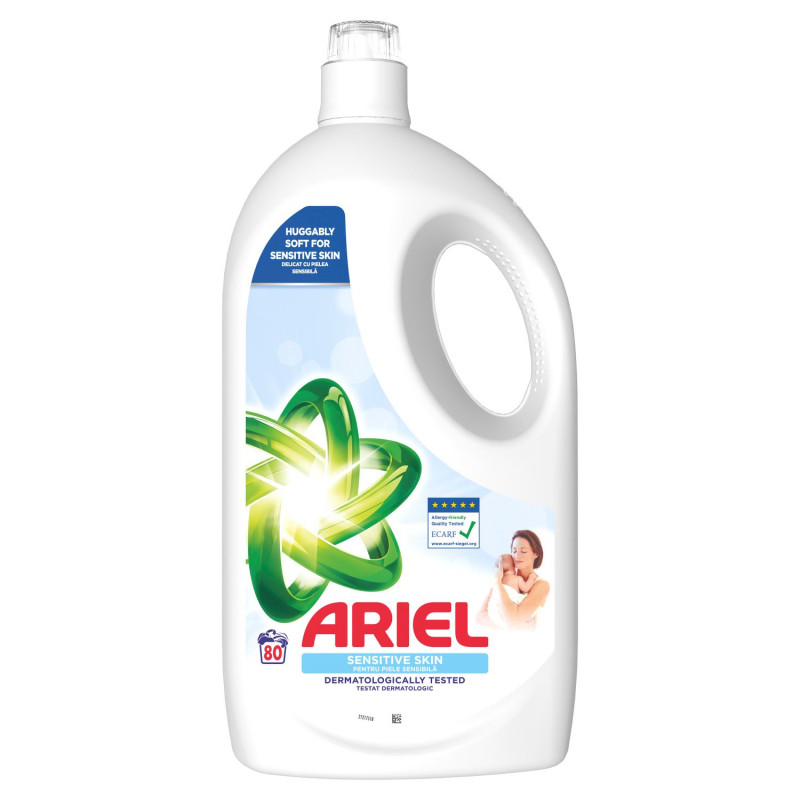 Ariel tečni deterdžent Sensitive 3.6 l, 80 pranja 