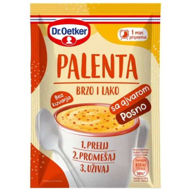 Dr. Oetker instant palenta sa ajvarom 55g 